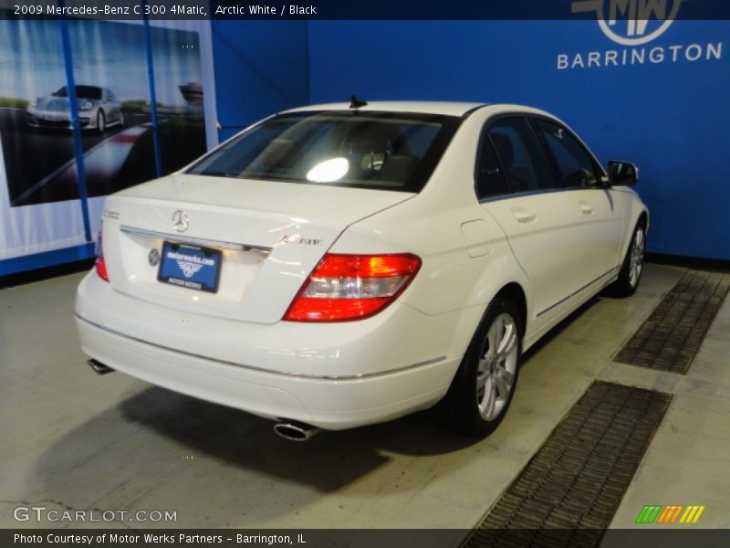 Arctic White / Black 2009 Mercedes-Benz C 300 4Matic