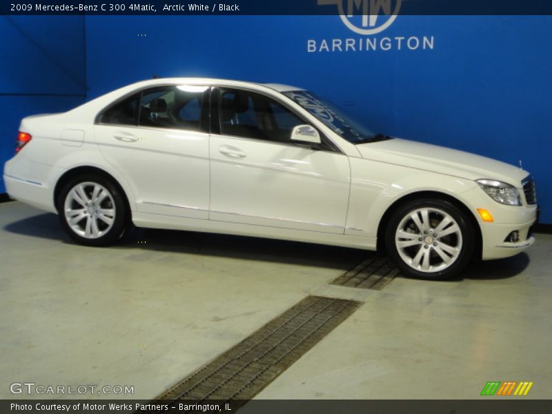 Arctic White / Black 2009 Mercedes-Benz C 300 4Matic
