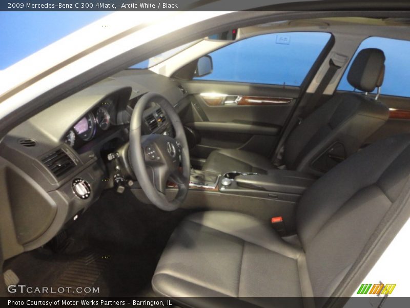 Arctic White / Black 2009 Mercedes-Benz C 300 4Matic