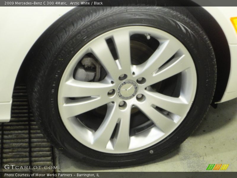 Arctic White / Black 2009 Mercedes-Benz C 300 4Matic