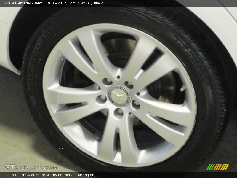 Arctic White / Black 2009 Mercedes-Benz C 300 4Matic