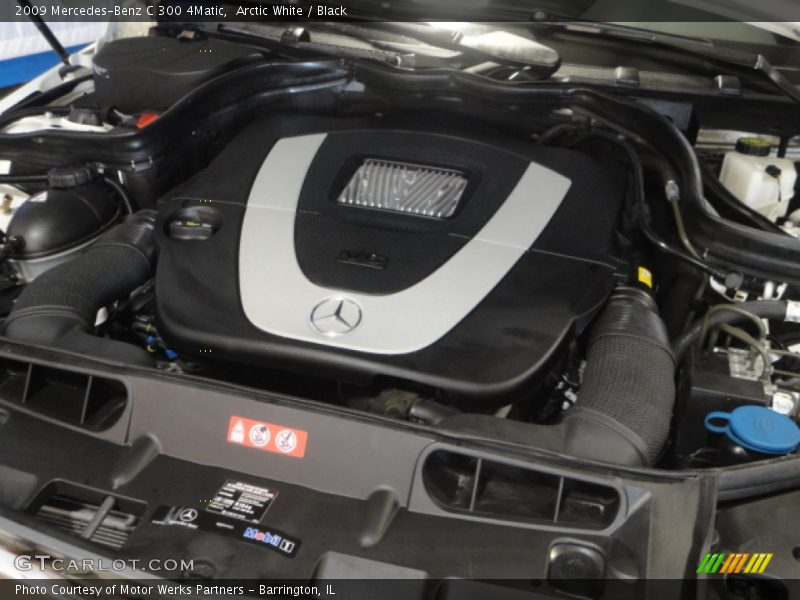 Arctic White / Black 2009 Mercedes-Benz C 300 4Matic
