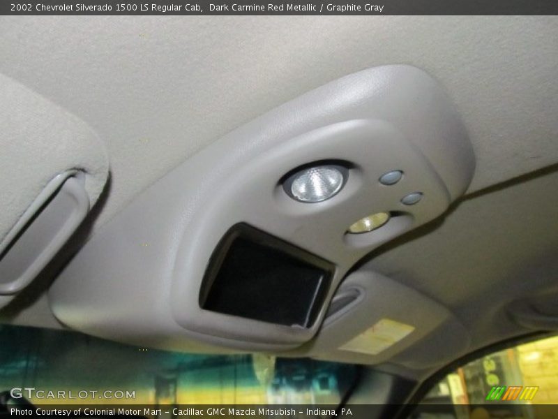 Dark Carmine Red Metallic / Graphite Gray 2002 Chevrolet Silverado 1500 LS Regular Cab