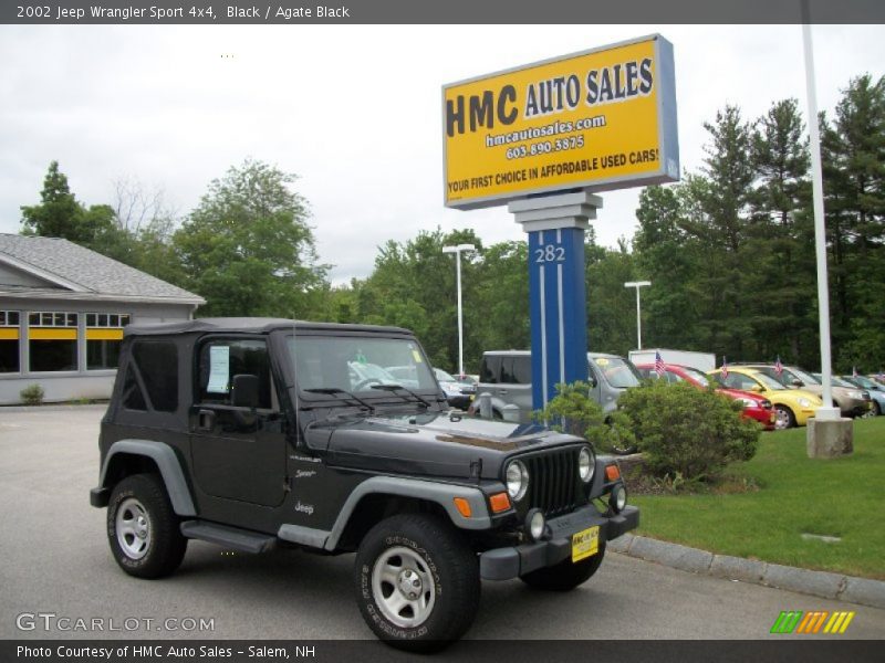 Black / Agate Black 2002 Jeep Wrangler Sport 4x4