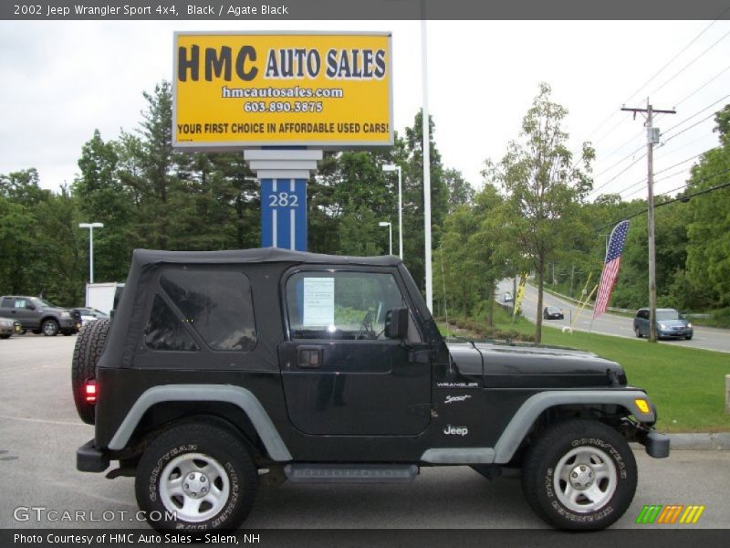 Black / Agate Black 2002 Jeep Wrangler Sport 4x4