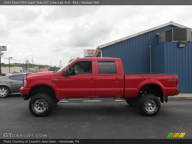 Red / Medium Flint 2003 Ford F350 Super Duty XLT Crew Cab 4x4