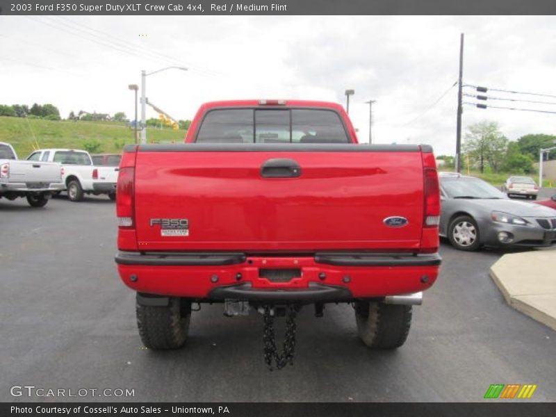 Red / Medium Flint 2003 Ford F350 Super Duty XLT Crew Cab 4x4