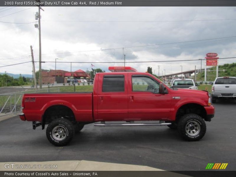 Red / Medium Flint 2003 Ford F350 Super Duty XLT Crew Cab 4x4