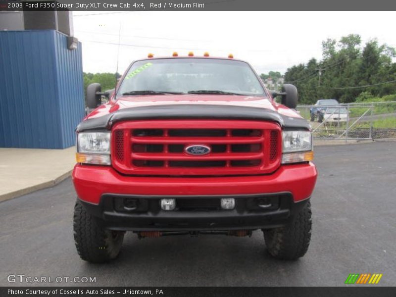 Red / Medium Flint 2003 Ford F350 Super Duty XLT Crew Cab 4x4