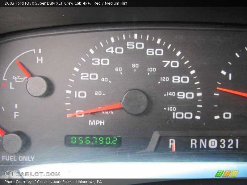 Red / Medium Flint 2003 Ford F350 Super Duty XLT Crew Cab 4x4