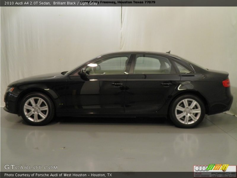 Brilliant Black / Light Gray 2010 Audi A4 2.0T Sedan