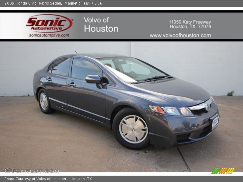 Magnetic Pearl / Blue 2009 Honda Civic Hybrid Sedan