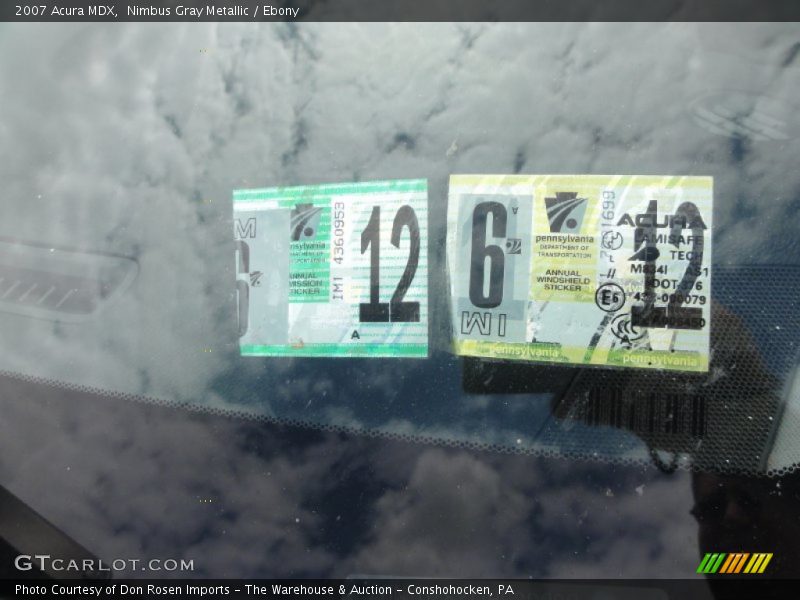 Nimbus Gray Metallic / Ebony 2007 Acura MDX