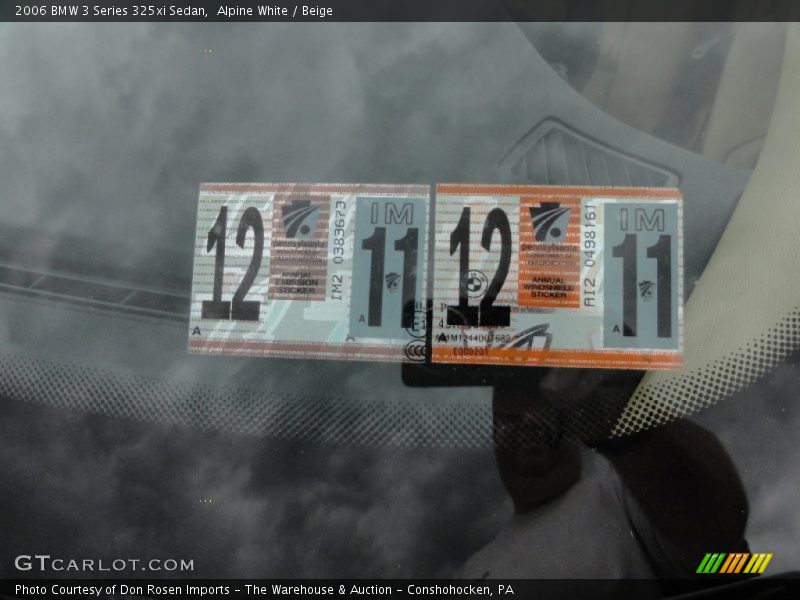 Alpine White / Beige 2006 BMW 3 Series 325xi Sedan