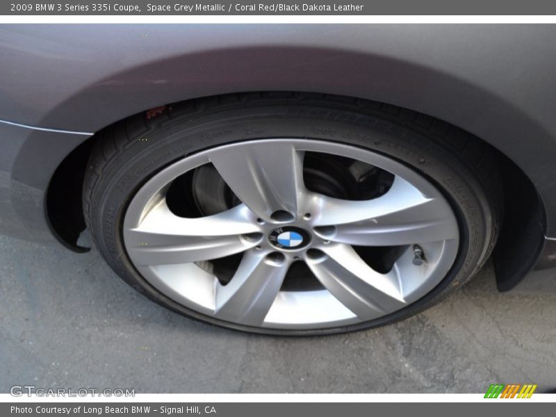 Space Grey Metallic / Coral Red/Black Dakota Leather 2009 BMW 3 Series 335i Coupe