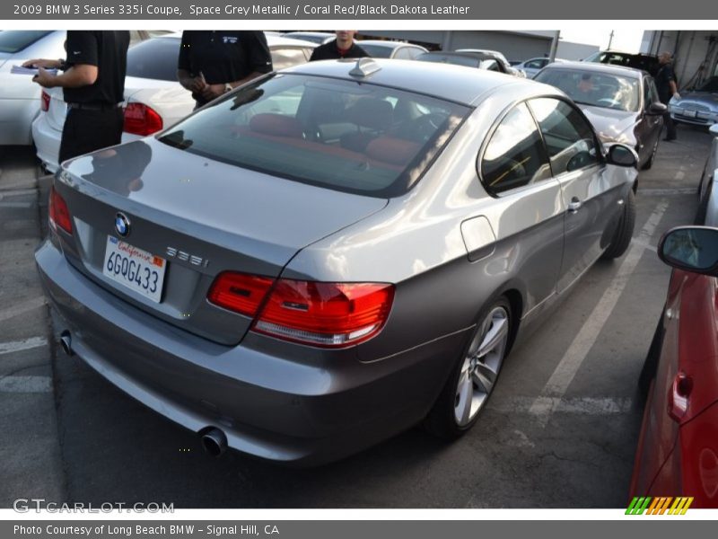 Space Grey Metallic / Coral Red/Black Dakota Leather 2009 BMW 3 Series 335i Coupe