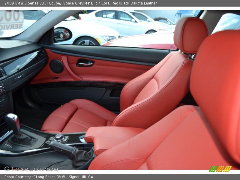 Space Grey Metallic / Coral Red/Black Dakota Leather 2009 BMW 3 Series 335i Coupe