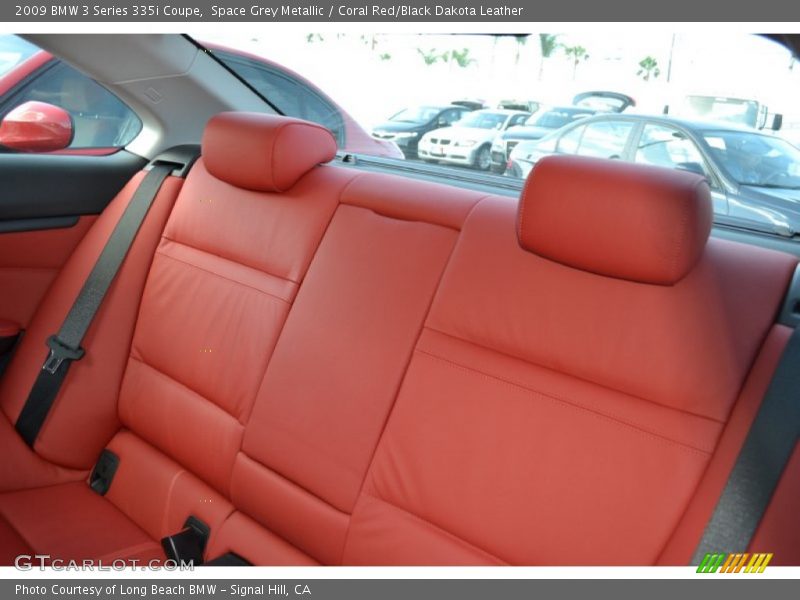 Space Grey Metallic / Coral Red/Black Dakota Leather 2009 BMW 3 Series 335i Coupe