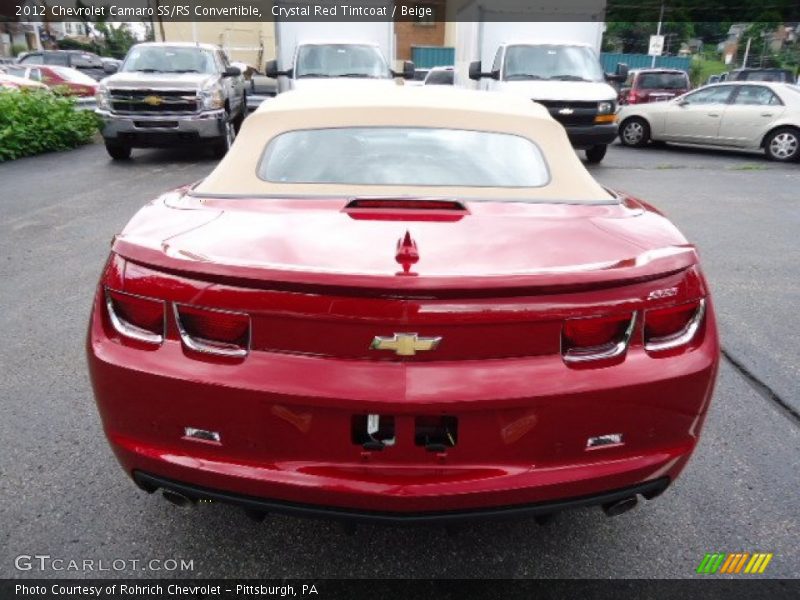 Crystal Red Tintcoat / Beige 2012 Chevrolet Camaro SS/RS Convertible