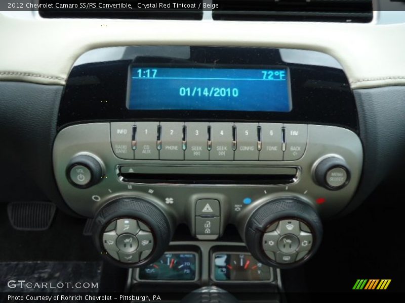Controls of 2012 Camaro SS/RS Convertible