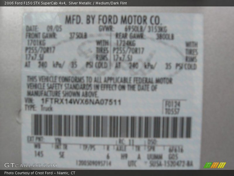 Silver Metallic / Medium/Dark Flint 2006 Ford F150 STX SuperCab 4x4
