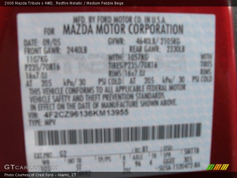 G2 - 2006 Mazda Tribute s 4WD