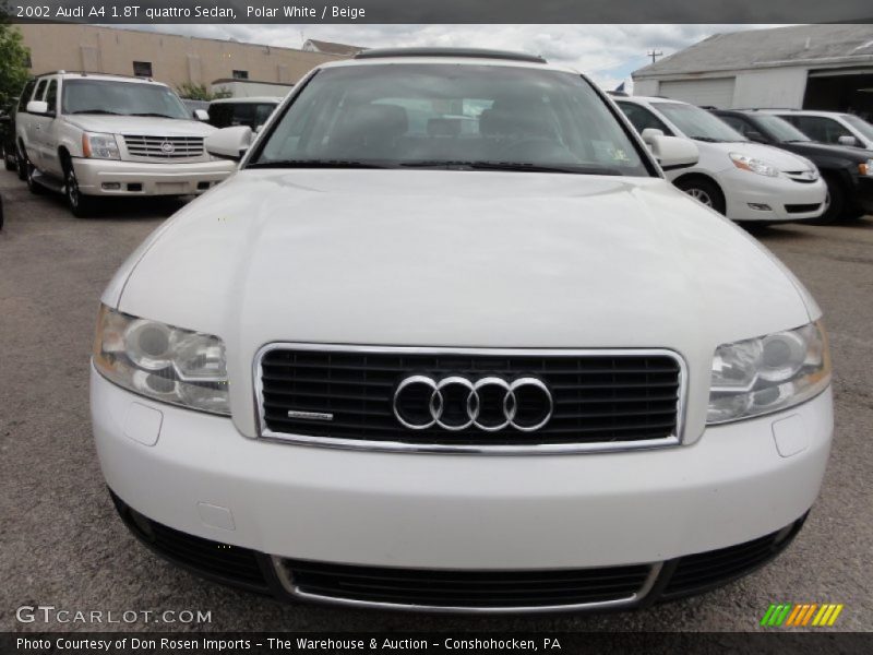 Polar White / Beige 2002 Audi A4 1.8T quattro Sedan