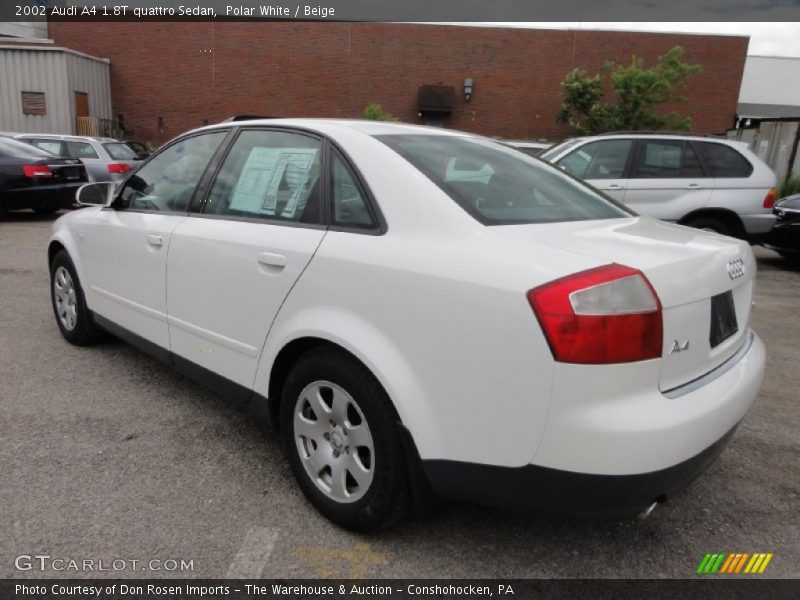 Polar White / Beige 2002 Audi A4 1.8T quattro Sedan