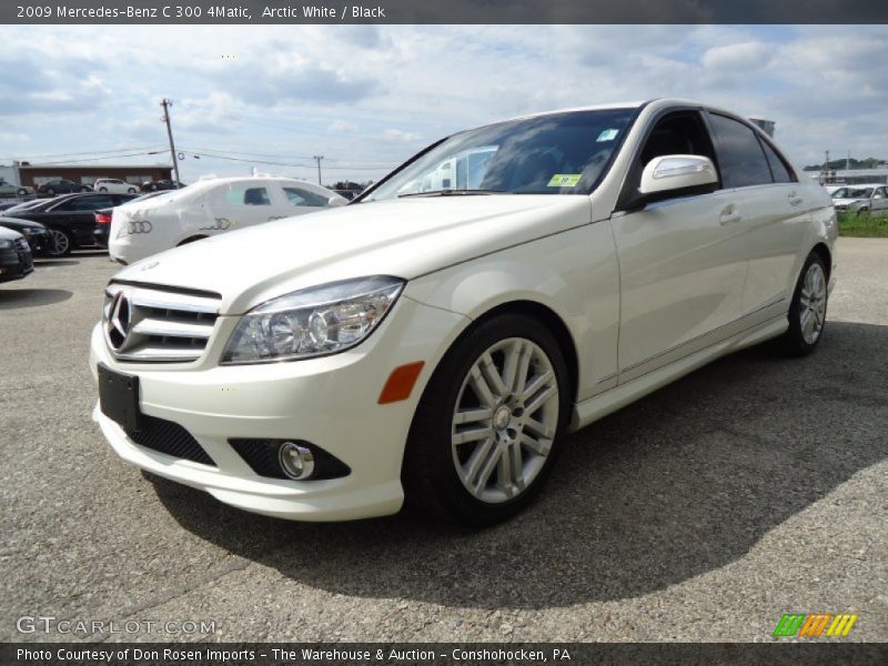 Arctic White / Black 2009 Mercedes-Benz C 300 4Matic