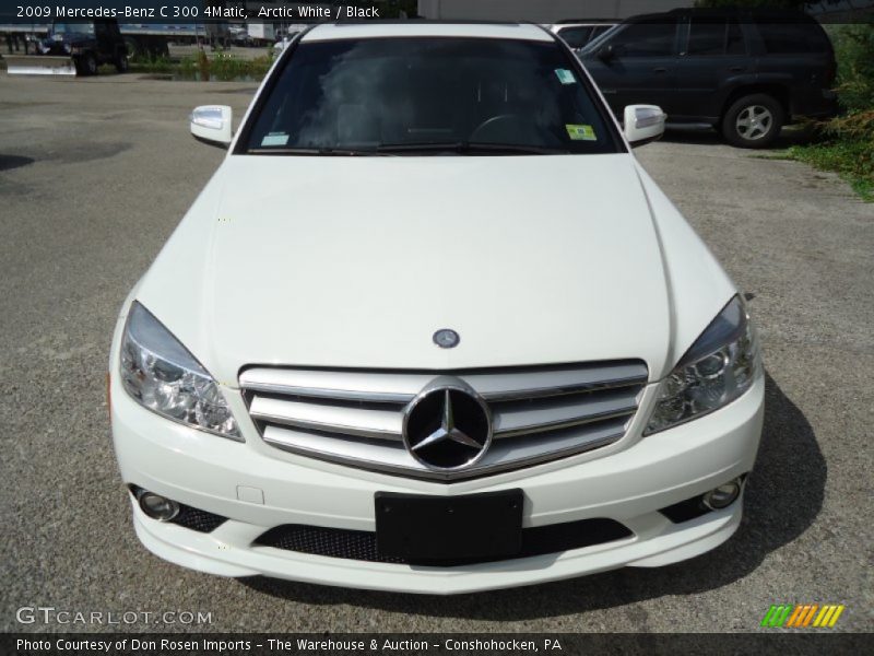 Arctic White / Black 2009 Mercedes-Benz C 300 4Matic