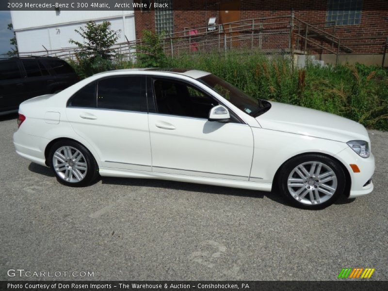 Arctic White / Black 2009 Mercedes-Benz C 300 4Matic
