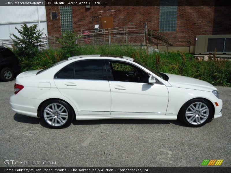 Arctic White / Black 2009 Mercedes-Benz C 300 4Matic