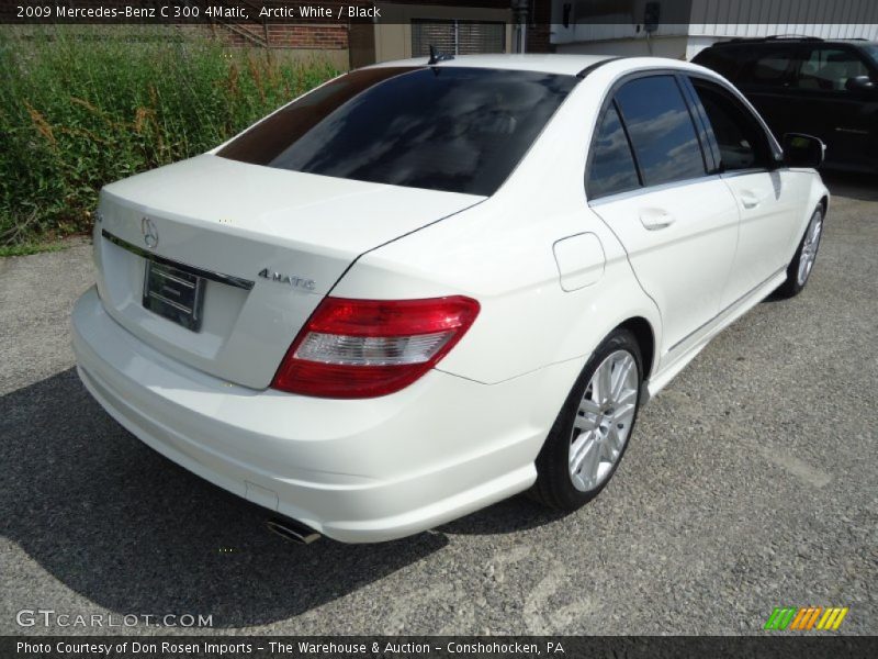 Arctic White / Black 2009 Mercedes-Benz C 300 4Matic