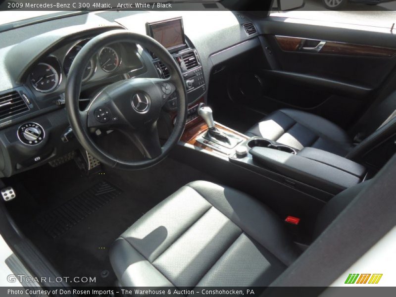 Arctic White / Black 2009 Mercedes-Benz C 300 4Matic