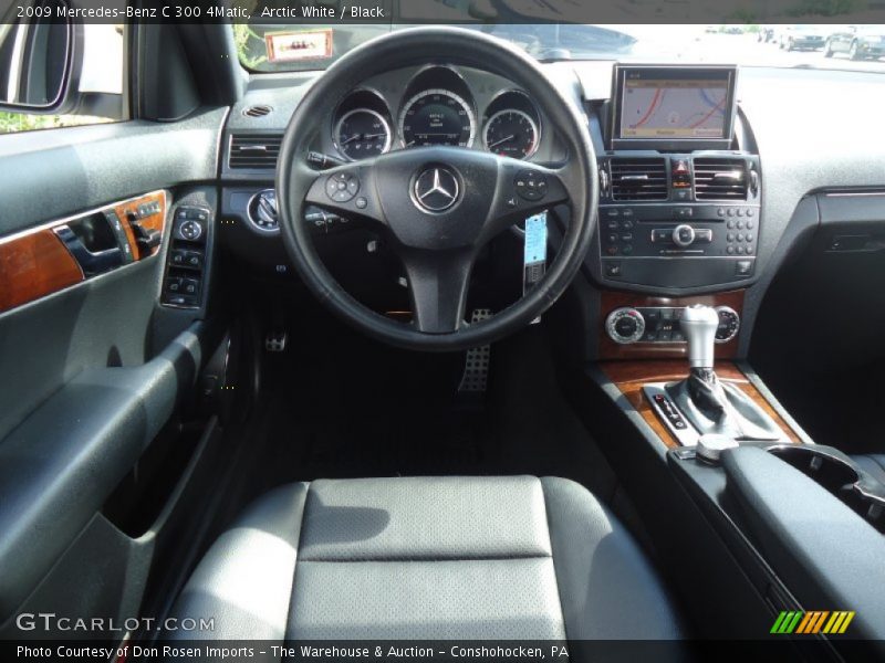 Arctic White / Black 2009 Mercedes-Benz C 300 4Matic