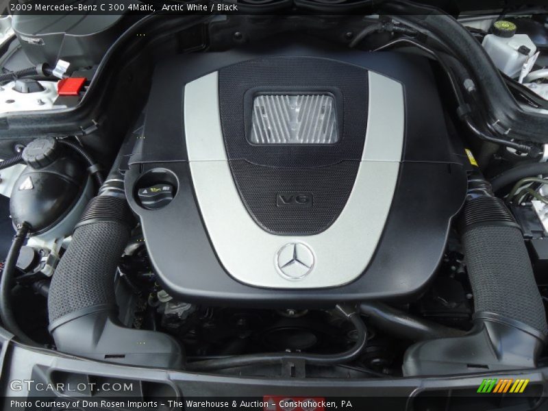 Arctic White / Black 2009 Mercedes-Benz C 300 4Matic