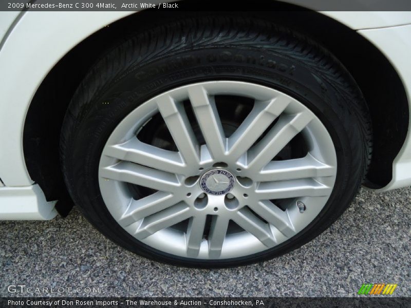 Arctic White / Black 2009 Mercedes-Benz C 300 4Matic