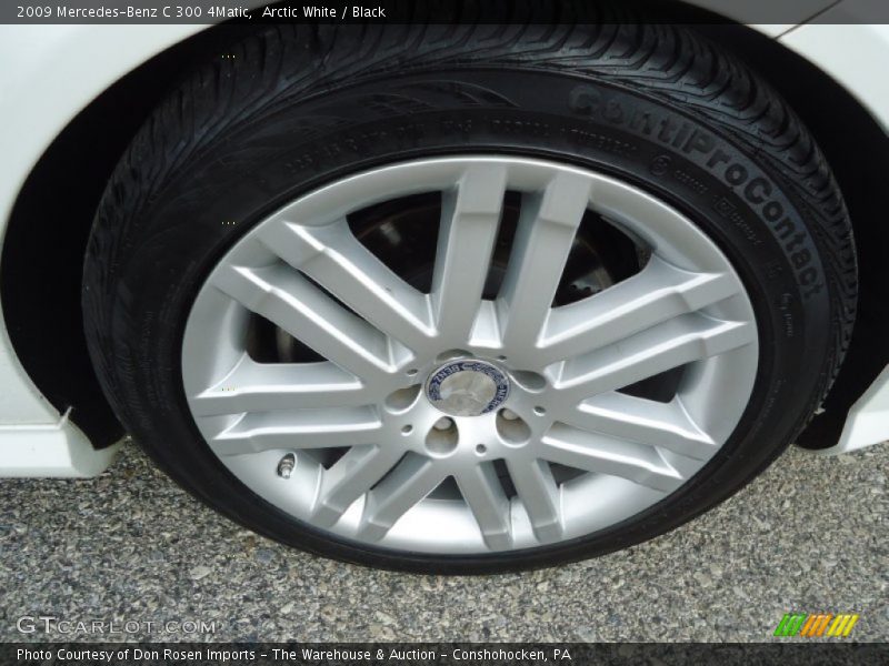 Arctic White / Black 2009 Mercedes-Benz C 300 4Matic