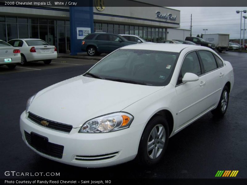 White / Gray 2008 Chevrolet Impala LS
