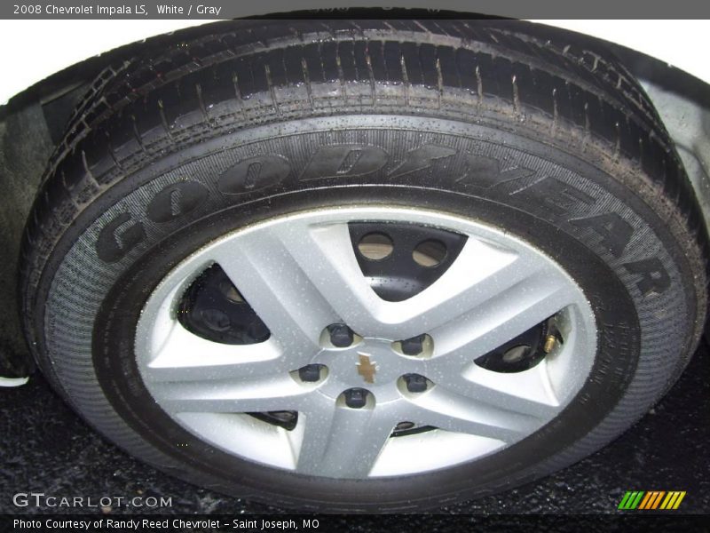 White / Gray 2008 Chevrolet Impala LS