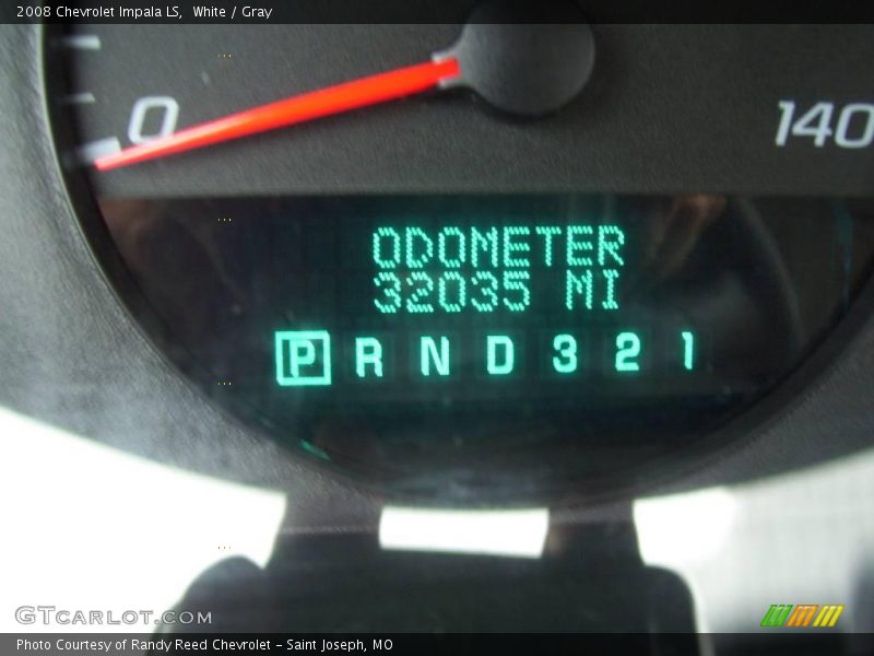 White / Gray 2008 Chevrolet Impala LS