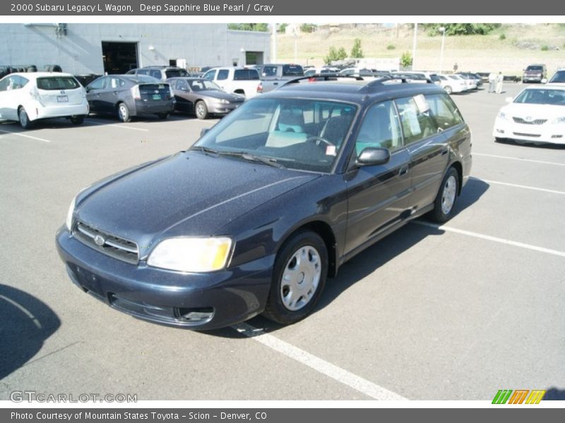 Deep Sapphire Blue Pearl / Gray 2000 Subaru Legacy L Wagon