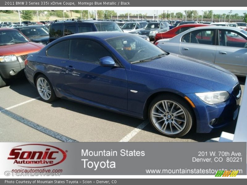 Montego Blue Metallic / Black 2011 BMW 3 Series 335i xDrive Coupe