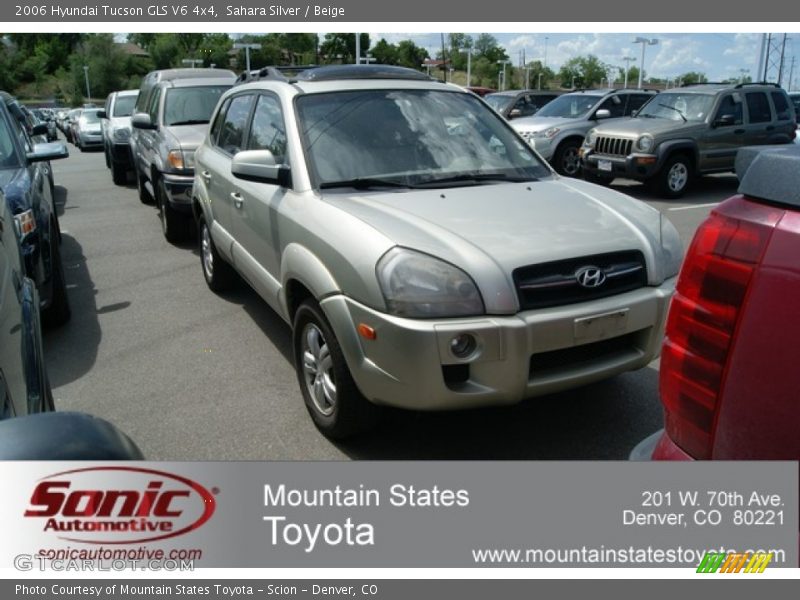 Sahara Silver / Beige 2006 Hyundai Tucson GLS V6 4x4
