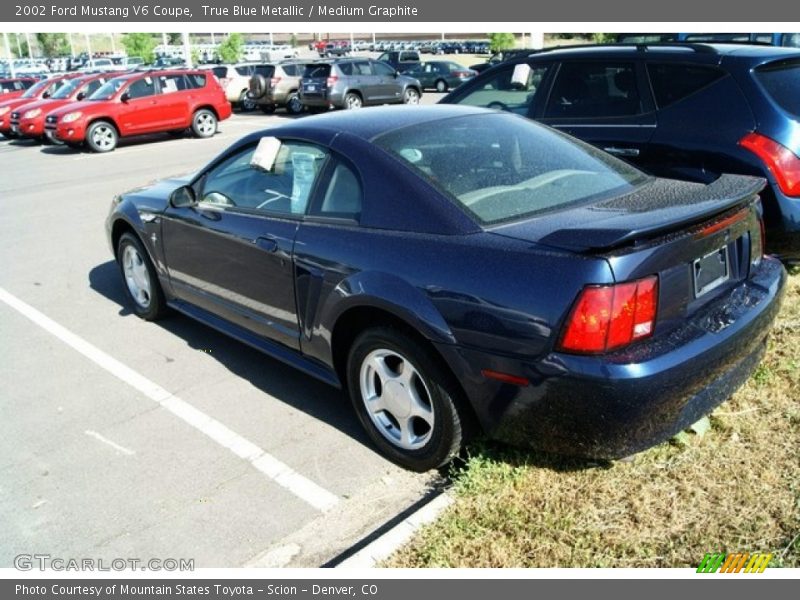 True Blue Metallic / Medium Graphite 2002 Ford Mustang V6 Coupe