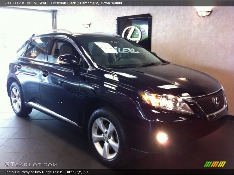 Obsidian Black / Parchment/Brown Walnut 2010 Lexus RX 350 AWD