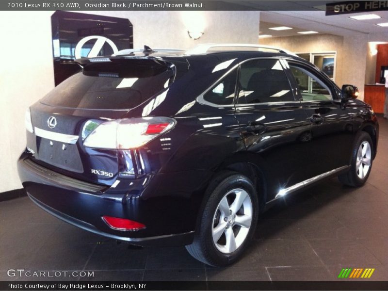 Obsidian Black / Parchment/Brown Walnut 2010 Lexus RX 350 AWD