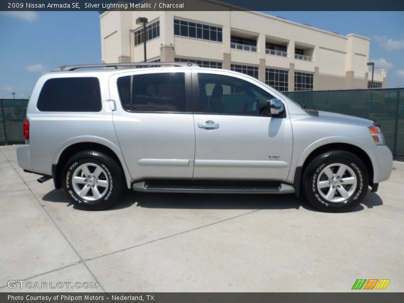 Silver Lightning Metallic / Charcoal 2009 Nissan Armada SE