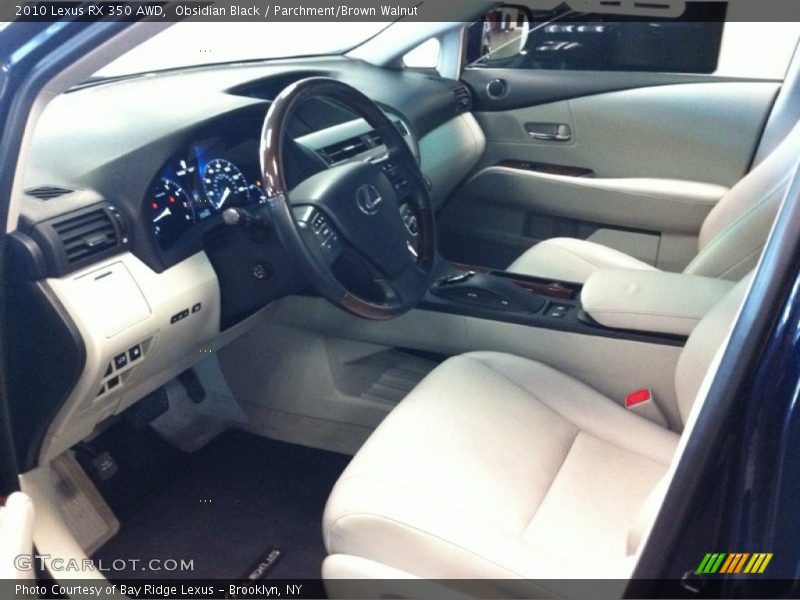 Obsidian Black / Parchment/Brown Walnut 2010 Lexus RX 350 AWD