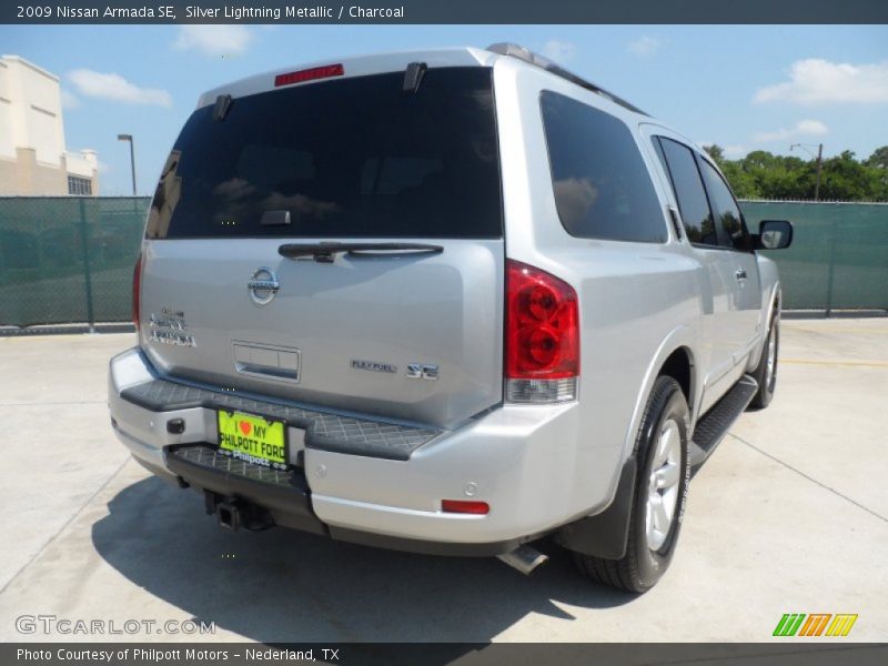 Silver Lightning Metallic / Charcoal 2009 Nissan Armada SE